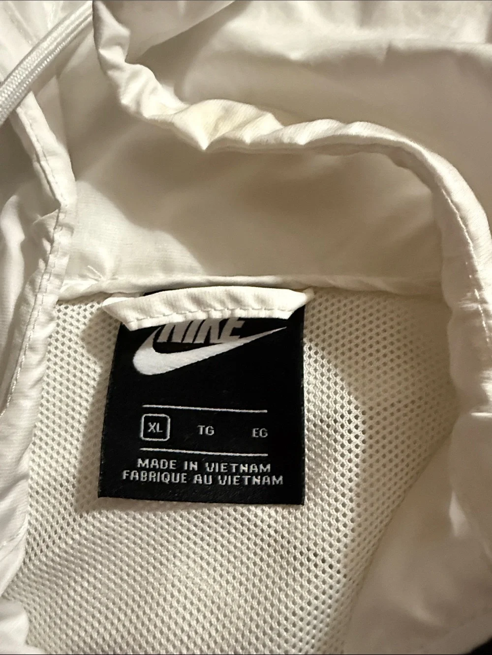 Nike Black and White Hooded Colorblock Windbreaker Jacket